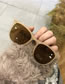 Fashion Beige And Gray Flakes Pc Square Large Frame Sunglasses