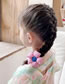 Fashion Grid Pink Flower [hairpin] Fabric Check Flower Hair Clip
