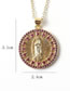 Fashion 4# Bronze Virgin Mary Necklace With Diamonds
