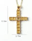 Fashion 2# Brass Diamond Cross Necklace
