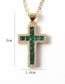 Fashion 3# Brass Diamond Cross Necklace