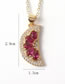 Fashion 5# Brass And Diamond Orange Petal Necklace