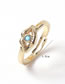 Fashion Blue Gold Plated Copper Eye And Lip Ring With Diamonds
