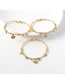 Fashion 2# Brass Gold Plated Diamond Palm Eye Open Bracelet