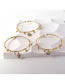 Fashion 2# Brass Gold Plated Diamond Palm Eye Open Bracelet