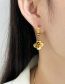 Fashion Gold Alloy Electroplating Flower Earrings