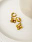 Fashion Gold Alloy Electroplating Flower Earrings