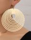 Fashion Gold Alloy Geometric Multilayer Hoop Stud Earrings