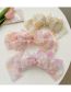 Fashion Pink Mesh Multilayer Bow Hair Clip