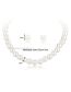 Fashion White Pearl Beaded Stud Necklace Set