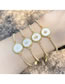 Fashion Starburst Brass Diamond Claw Chain Geometric Star Medal Bracelet