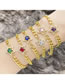Fashion Purple Copper Diamond Star Cuban Chain Bracelet