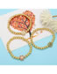 Fashion White Gold Plated Copper Beaded Zirconium Smiley Flower Bracelet
