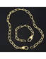 Fashion Bracelet Bronze Diamond Leopard Head Chunky Chain Bracelet