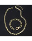 Fashion Necklace A Brass Diamond Heart Chain Necklace