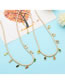 Fashion B Bronze Round Zirconium Claw Chain Necklace