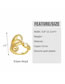 Fashion B Bronze Zirconium Geometric Butterfly Open Ring
