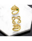 Fashion C Bronze Zirconium Panther Head Ring