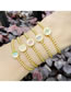 Fashion Rose Red Brass Gold Plated Beaded Palm Round Bracelet