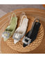 Fashion White Pointed-toe Rhinestone Stiletto Cutout Sandals