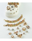 Fashion Colored Diamond Bee Set Pvc Diamond-encrusted Chain Bee Crown Detachable Shoe Buckle
