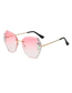 Fashion Lx-8816 [pink] Alloy Diamond Large Square Frame Sunglasses