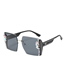 Fashion [black Frame Black Gray Sheet] Diamonds Alloy Diamond Large Frame Sunglasses