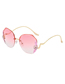 Fashion (coffee) Crystal Flower Alloy Diamond Large Frame Sunglasses