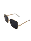 Fashion 【champagne Slices】 Large Square Frame Sunglasses With Cutout Temples