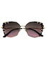Fashion 【brown】 Alloy Diamond Large Frame Sunglasses