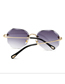Fashion Lw [blue] Alloy Polygon Large Frame Sunglasses