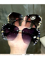 Fashion Bee Diamond [purple Gray] Alloy Diamond Bee Sunglasses