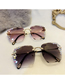 Fashion Square Plum Diamonds (grey) Alloy Diamond Large Square Frame Sunglasses