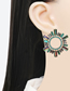 Fashion White Alloy Diamond Geometric Stud Earrings