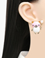 Fashion Color Alloy Geometric Piggy Stud Earrings