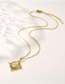 Fashion Gold Titanium And Steel Zirconium Virgin Mary Necklace