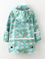 Fashion 9 Red And Green Dinosaurs Blend Print Stand-up Tie Hood Coat