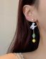 Fashion Pair Of Long Earrings Alloy Animal Flower Asymmetric Earrings