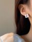 Fashion Pair Of White Earrings Alloy Geometric Tulip Square Stud Earrings