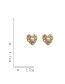 Fashion Gold Alloy Pearl Heart Stud Earrings