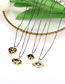 Fashion Oval Eyes Gold Plated Copper Drip Lip Necklace