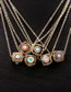 Fashion Mixed Color Eye Copper Drop Oil Stereo Rubik's Cube Eye Necklace
