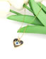 Fashion Gold Bronze Diamond Drop Oil Eye Love Necklace