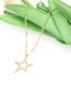 Fashion Gold Brass And Diamond Shaped Pentagram Necklace