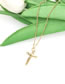 Fashion Gold Copper Gold Plated Jesus Cross Necklace