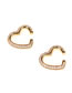 Fashion Gold Brass Diamond Heart Earrings
