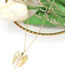 Fashion Gold Brass Diamond Angel Wings Necklace