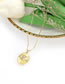 Fashion Gold Copper Gold Plated Elephant Medal Necklace