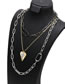 Fashion Love Money Brass Diamond Heart Necklace
