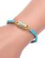 Fashion Bai Yueguang Solid Copper Blue Emperor Stone Geometric Beaded Bracelet